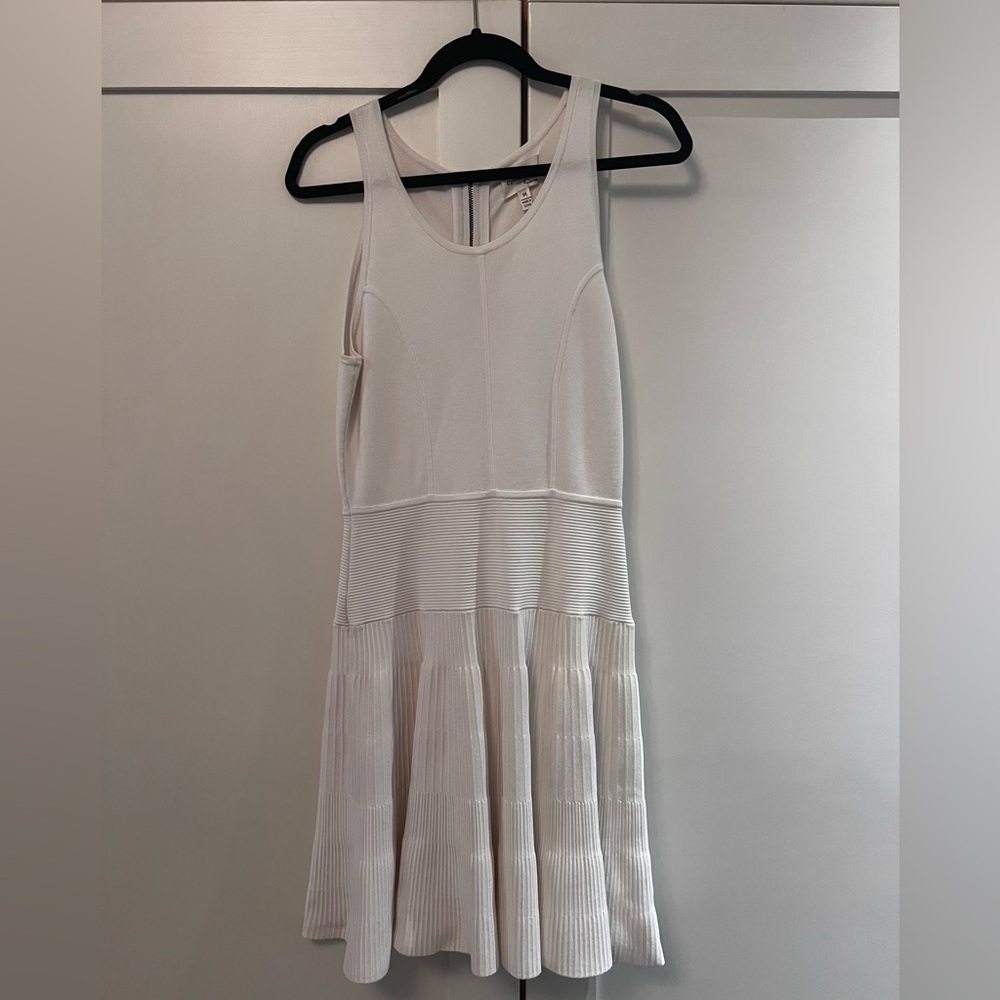 Milly Ivory Textured Midi Dress